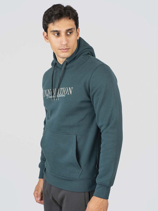Φούτερ με Κουκούλα Deep Teal