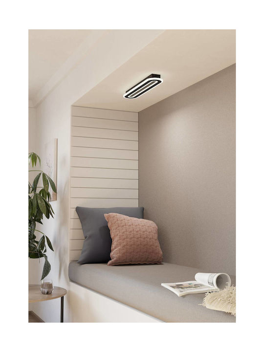Eglo Macchioni Ceiling Mount Light 55cm Black with Integrated LED