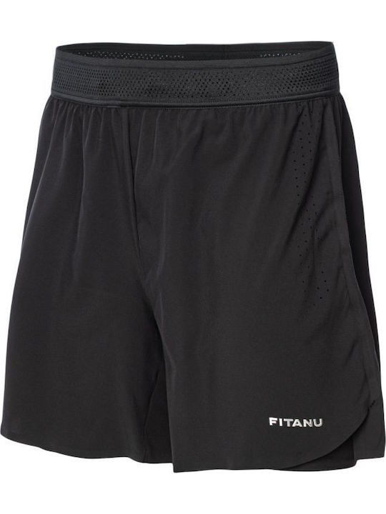 2 in 1 Sports Men's Shorts Black