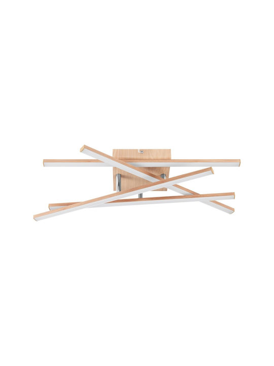 Eglo Lasana Ceiling Mount Light 51cm Brown with Integrated LED