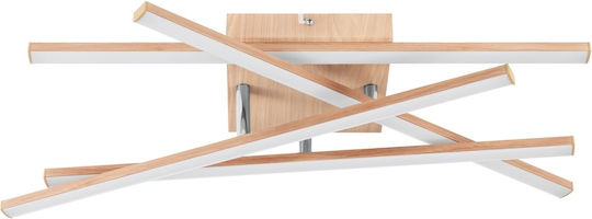 Eglo Lasana Ceiling Mount Light 51cm Brown with Integrated LED