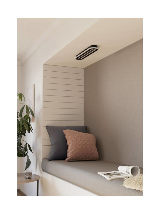 Eglo Macchioni Ceiling Mount Light 55cm Black with Integrated LED