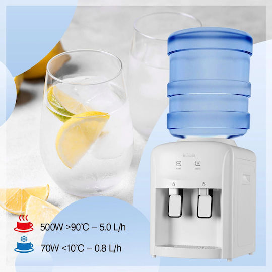 Muhler Bottle Desktop Water Cooler with Cold Water Flow 5lt/h