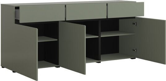 Μπουφές Alfere 103 mit Schubladen Green, Black 180x40x78cm