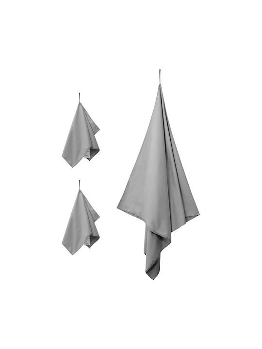 Sports Towel Set 3 Pcs Dark Gray 42011500