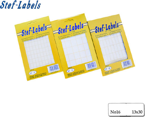Stef Labels Small Adhesive Labels Pack of 40 Sheets in White Color 30x13mm
