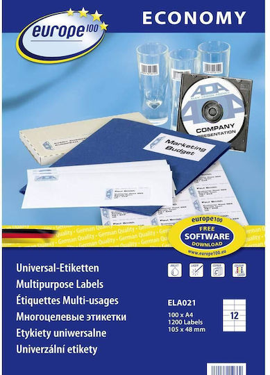 Avery 1200 Selbstklebende A4-Etiketten Economy 105x48mm