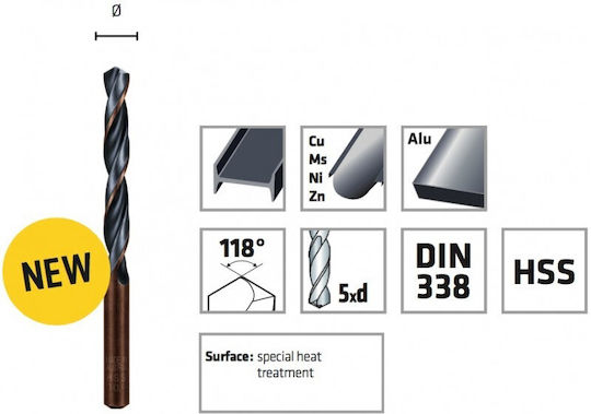 Alpen Drills Τρυπάνι HSS για Μέταλλο 3mm
