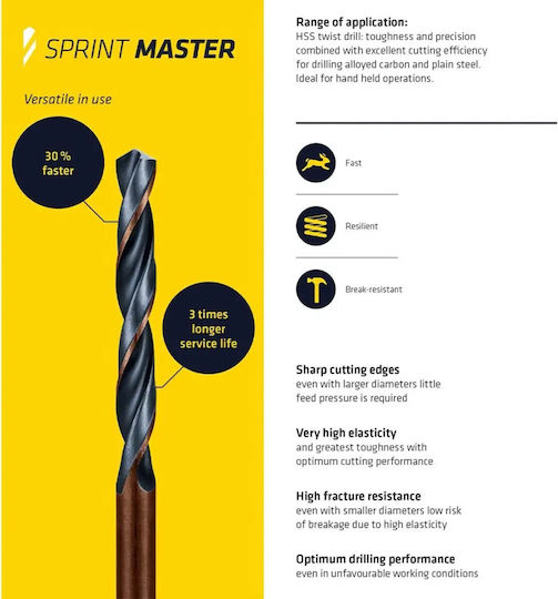 Alpen Drills Sprint Master Свредло HSS за Метал 11мм