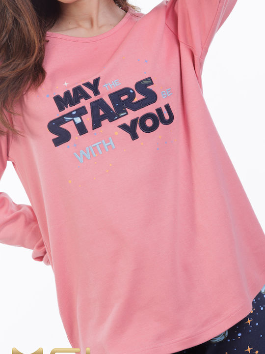 MEI Winter Women's Pyjama Set Coral