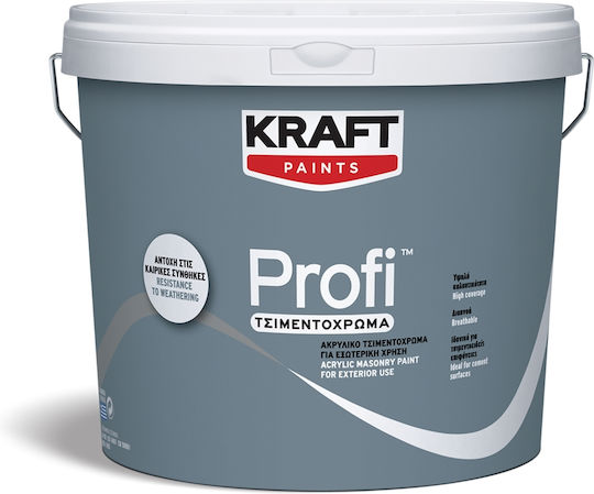 Kraft Profi Τσιμεντόχρωμα Ακρυλικό Γκρι 9lt