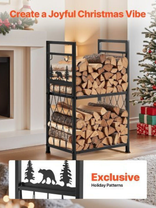 Vevor Wooden Shelf Wood Storage 45.5x33x76.5cm Gray