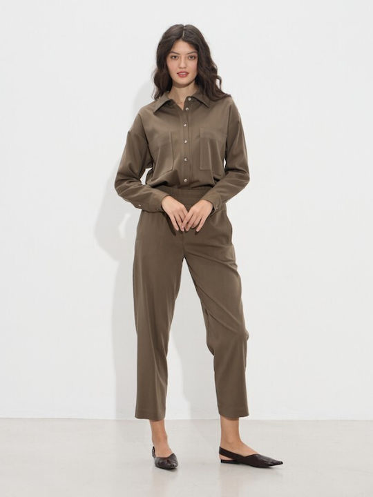 Dama Tesatura Pantaloni Olive