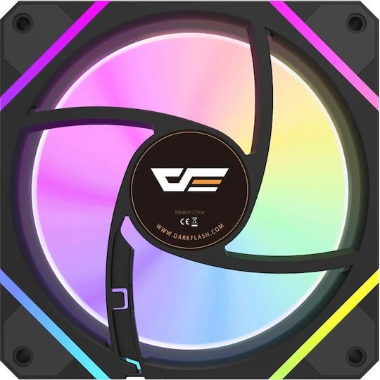Darkflash DM12 Pro Reverse Blade Case Fan 120mm with ARGB Lighting and 4-Pin PWM Connection