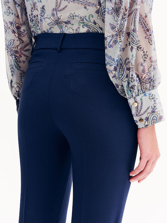 Damen Stoff Hose in Schlanker Passform Blue