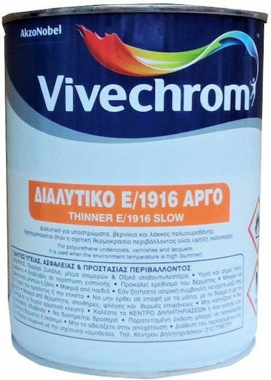 Vivechrom Διαλυτικό Αργό Πολυουρεθάνης E/1916 Διαλυτικό Διάφανο 750ml 5175007