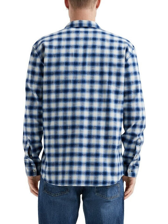 Long-sleeved Shirt Checked Blue