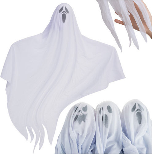 Set 3 Fantome Decorative Halloween Zola 55 X 75 Cm Agățate Albe