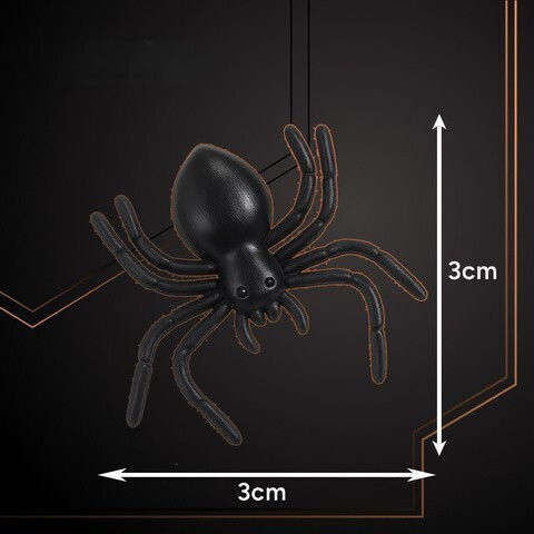 Комплект 10 Декоративни Паяци Zola Хелоуин PVC 3 Х 3 См Черни