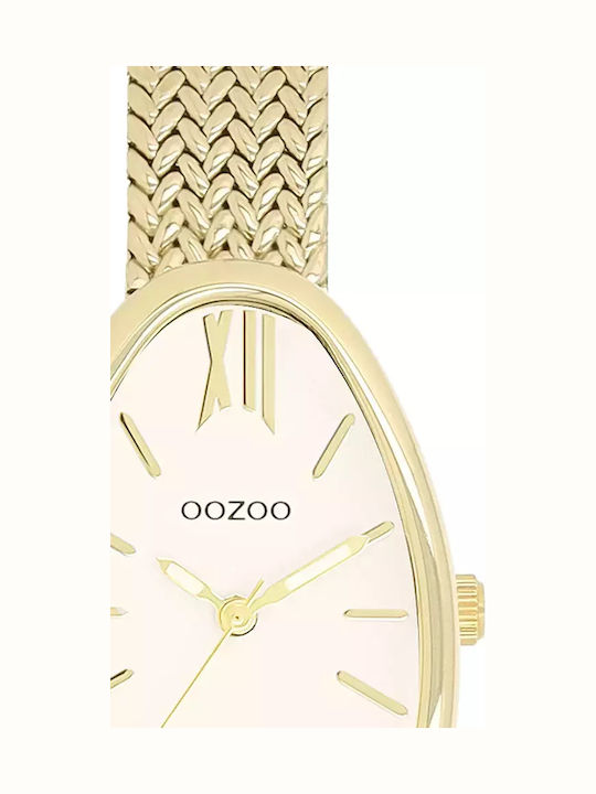 Oozoo Timepieces Womens Watch 24mm Battery with Gold Metal Strap