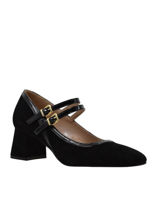 Leder Pumps Schwarz