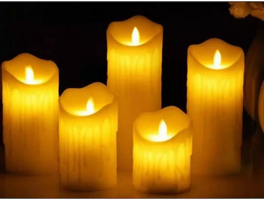 Candle Light Decorative Lamp Wax Polish Gray