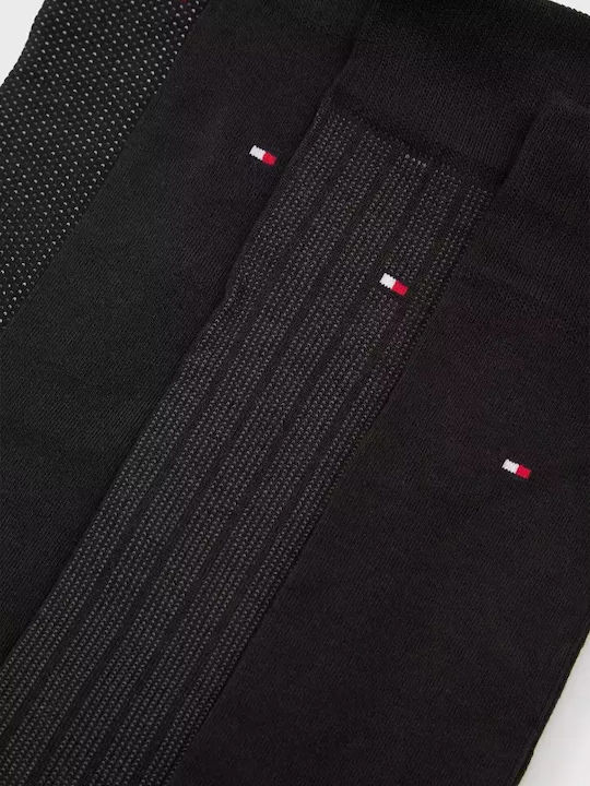 Tommy Hilfiger Bărbați Șosete Uni Negre 4Pachet