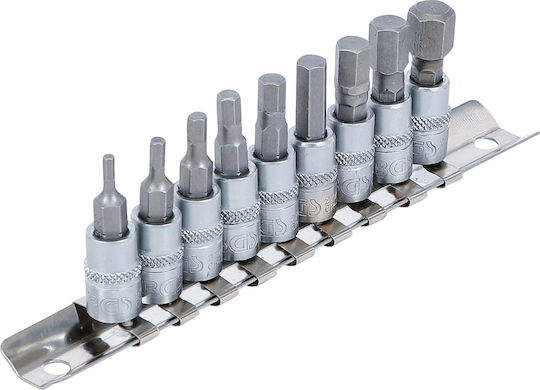 BGS Technic Битови ключове с Ален и Квадратно Гнездо 1/4'' Комплект 9бр