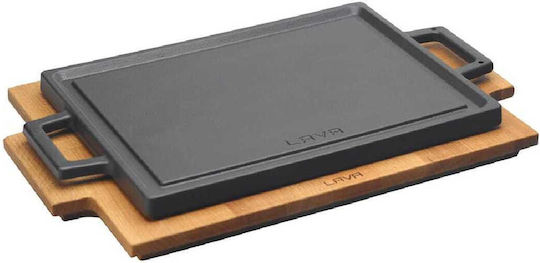 Lava Backblech mit Gusseisen Grill Oberfläche 30x22cm