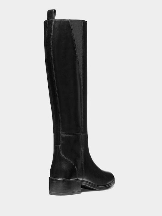 Leder Damenstiefel Schwarz
