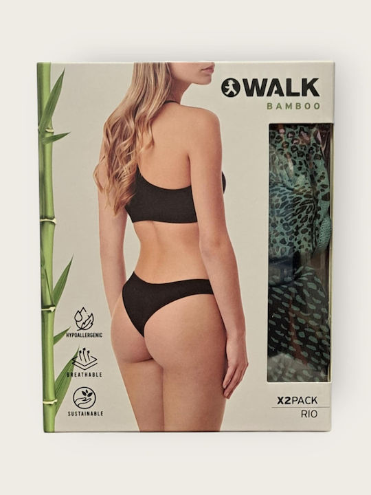Bamboo Women's Brazil 2Pack Black/petrol