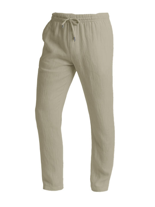 Trousers in Relaxed Fit Beige