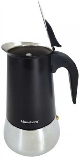 Klausberg Μπρίκι Espresso 4cups Inox Μαύρο