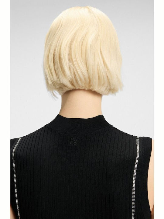 Sbonny Rochie De Vară Mini Tricotată Neagră