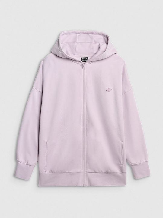 Women's Sweatshirt Jacket Hooded Light Violet