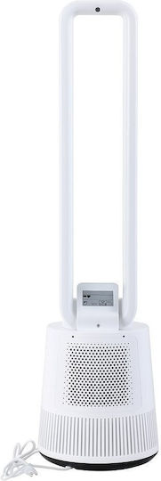 Lean Toys Ventilator Klingenlos 45W mit Fernbedienung Weiß