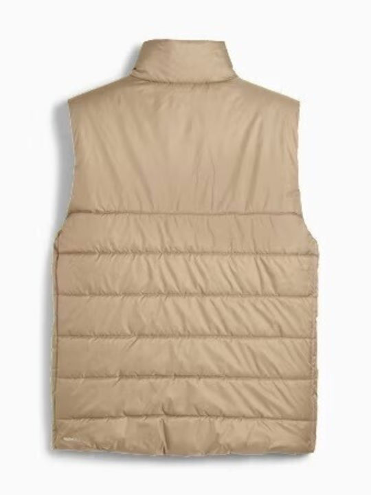 Vestă Puffer Bej Bărbați