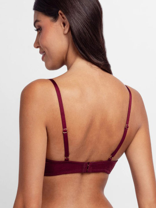 Bra with Light Padding Bordeaux