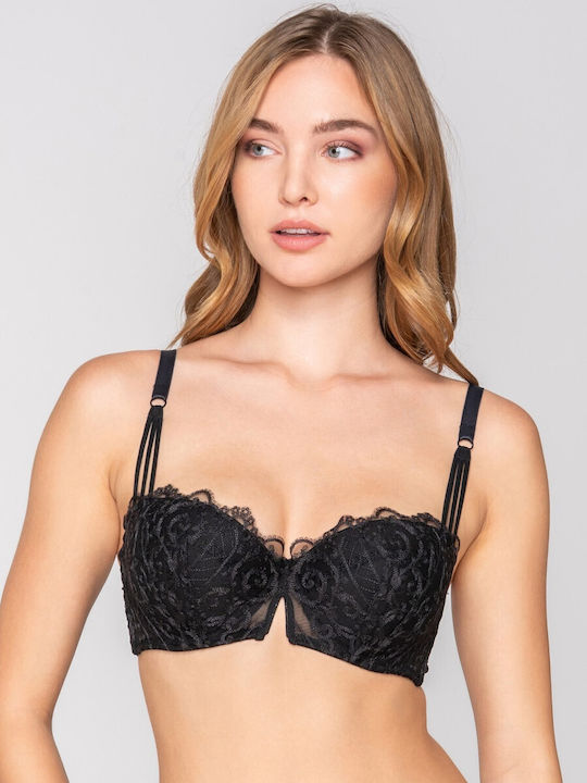 Balconette Balconette Bra with Light Padding Black