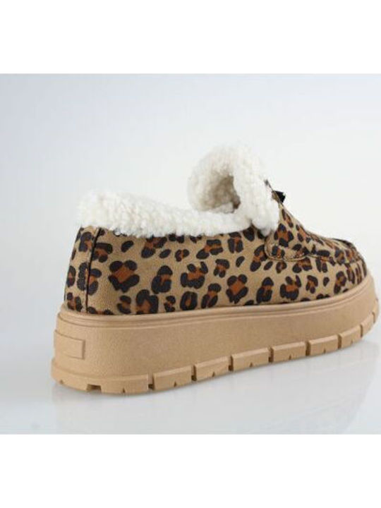 Women's Moccasins in Brown Color