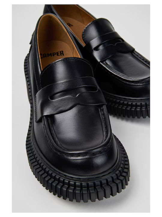 Δερμάτινα Γυναικεία Loafers σε Μαύρο Χρώμα