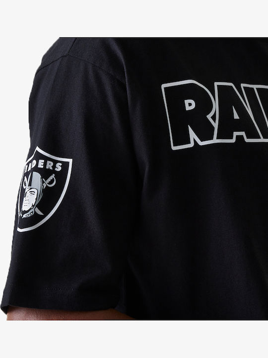 New Era Men Las Vegas Raiders NFL Wordmark Oversized T-shirt Black 60684359
