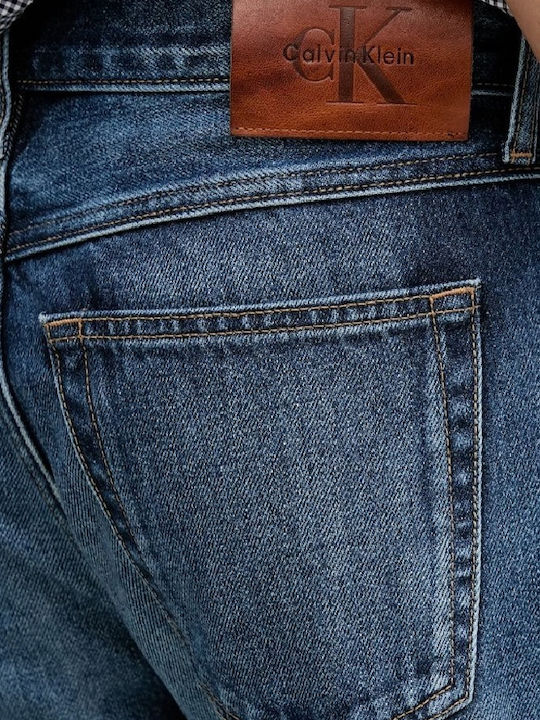 Calvin Klein Ανδρικό Παντελόνι Τζιν Straight Μπλε