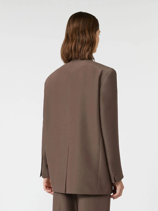 Weekend Maxmara Γυναικείο Σακάκι Σοκολάτα