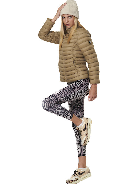 Training Γυναικείο Cropped Κολάν Mocha Zebra