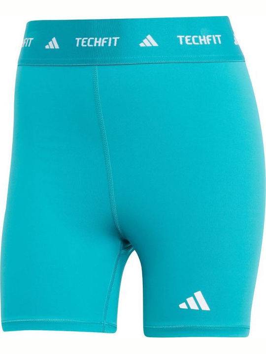 Techfit Training Damen Leggings Shorts mit Formendefinition Hohe Taille Türkis