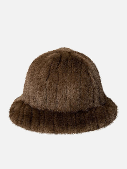 Beanie Unisex Σκούφος Πλεκτός σε Καφέ χρώμα