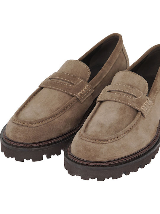 Men's Suede Loafers Brown