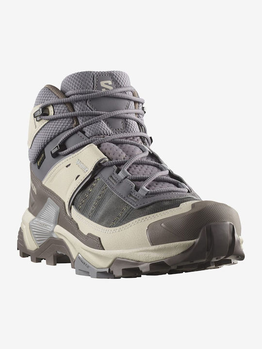 Salomon X Ultra 5 Mid Γυναικεία Ορειβατικά Μποτάκια Αδιάβροχα με Μεμβράνη Gore-Tex Μωβ