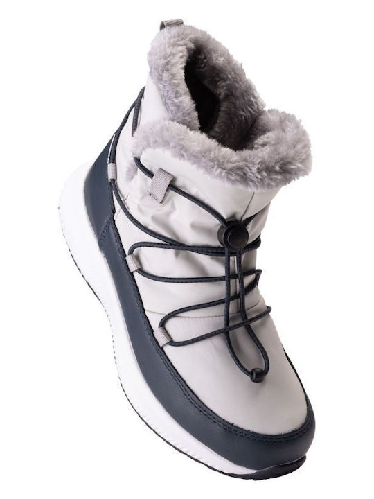 Synthetic Leather Snow Boots with Rubber Pink